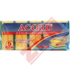 Acord Oluklu 5li Bulaşık Süngeri