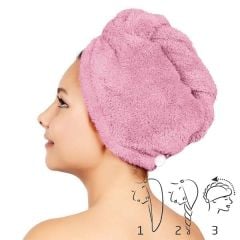 Mikrofiber Saç Havlusu Düğmeli