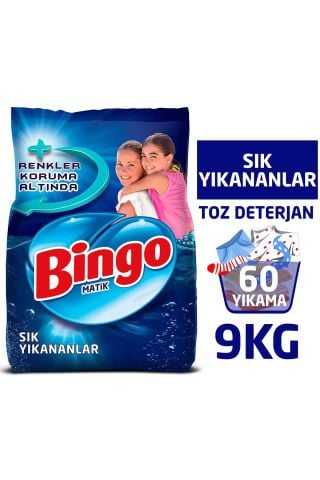 Bingo Matik Sık Yıkananlar 9kg Toz Deterjan