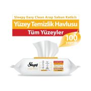 Sleepy Easy Clean Arap Sabunu Katkılı Yüzey Temizlik Havlusu 100 Yaprak
