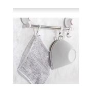 Telli Bulaşık Bezi Ovma Teli Pratik Çizmez Bulaşık Süngeri Çok Amaçlı Temizlik Süngeri