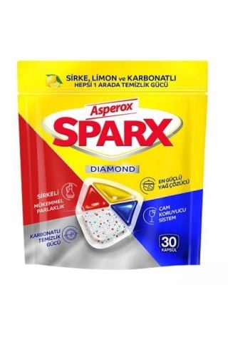 ASPEROX SPARX Bulaşık Makine Deterjanı 30 Kapsül