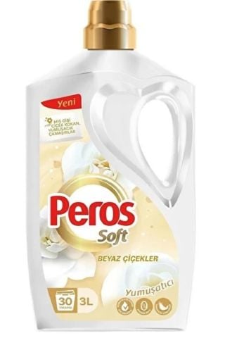 PEROS Soft Yumuşatıcı Beyaz Çiçekler 3Lt
