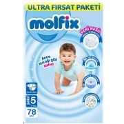 Molfix Bebek Bezi 3D 5 Beden Junior 11-18 Kg 78Li Ultra Fırsat Paketi