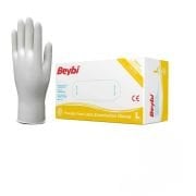 Beybi Pudrasız Latex Eldiven L - Beyaz