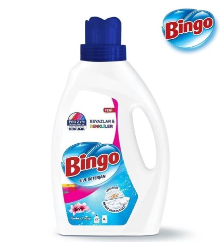Bingo Sıvı Performans Çamaşır Deterjanı Amber Çiçeği 2600ml