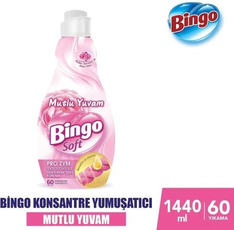 Bingo Soft Konsantre Yumuşatıcı 1440 ml Mutlu Yuvam
