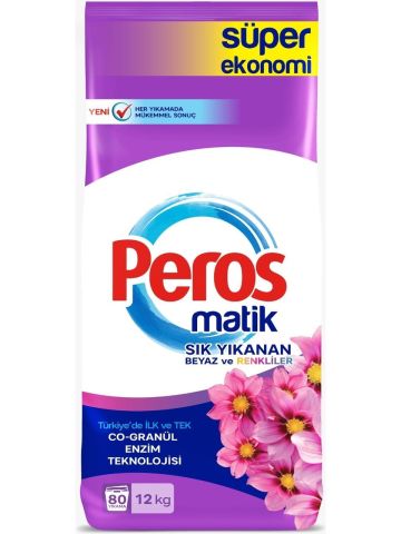 Peros Sık Yıkananlar Yıldız Çiçeği 12 Kg Toz Çamaşır Deterjanı