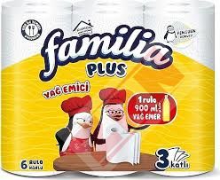 Familia Plus Yağ Emici Kağıt Havlu 6 Rulo