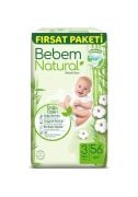 Bebem Natural Bebek Bezi 3 Numara Midi 56 Adet