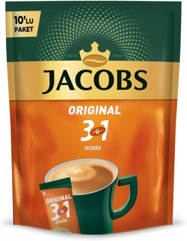 Jacobs Original 3 ü 1 arada Stick Karışım Kahve 10'lu Paket