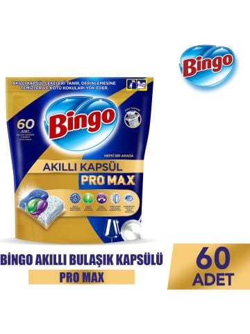 Bingo Akıllı Kapsül Pro Max Bulaşık Makinesi Deterjanı Tableti 60 Lı