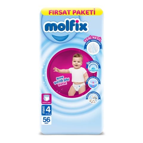 Molfix Külot Bez 4 Beden Maxi Fırsat Paketi 56 Adet