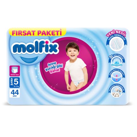 Molfix Külot Bez Junior 5 Beden Fırsat Paketi 44 Adet