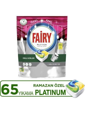 Fairy Platinum Bulaşık Makinesi Deterjanı Tableti / Kapsülü Özel Seri Limon Kokulu 65 Yıkama