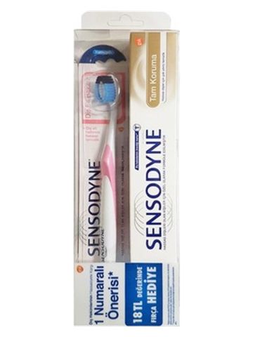 Sensodyne Tam Koruma+Beyazlatıcı Diş Macunu+Diş Fırça Hediyeli