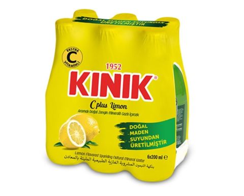 KINIK C+ Limon Aromalı Maden Suyu 200 ml 6'lı * 4 Paket