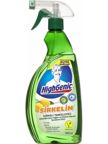 HighGenic Sirkelim Sirkeli Temizleyici Organik Limon Esanslı