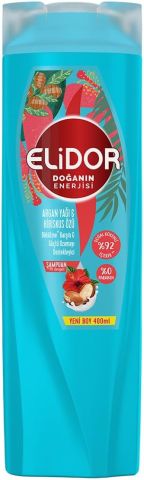 Elidor Doğanın Enerjisi Saç Bakım Şampuanı Argan Yağı & Hibiskus Özü Dökülme Karşıtı & Güçlü Uzamayı Destekleyici 400 ml