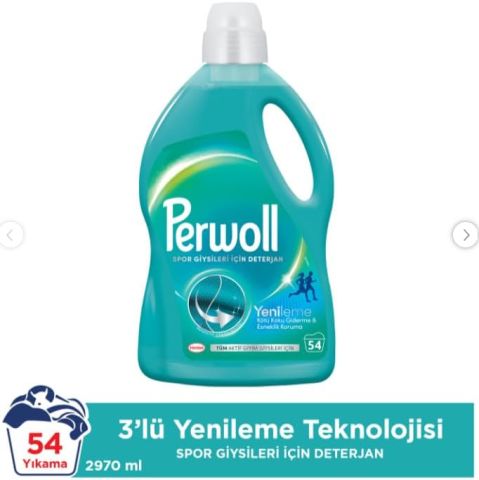 Perwoll Sıvı Deterjan Sport 2.97L (54 Yıkama) – Spor Giysiler İçin Özel Formül