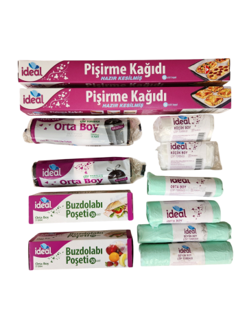 İdeal Çöp Poşeti + Buzdolabı Poşeti + Pişirme Kağıdı